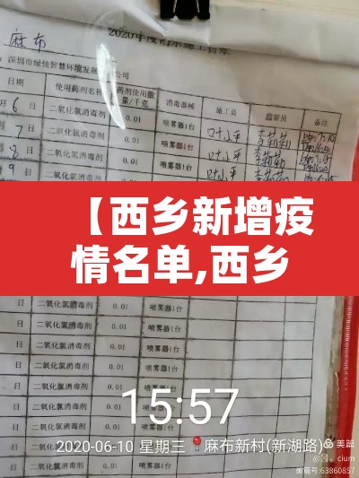 【西乡新增疫情名单,西乡新冠肺炎最新】