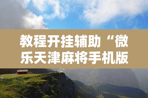 教程开挂辅助“微乐天津麻将手机版必胜秘籍	”(透视挂)辅助透视教程