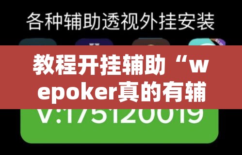 教程开挂辅助“wepoker真的有辅助吗”(透视挂)辅助透视教程