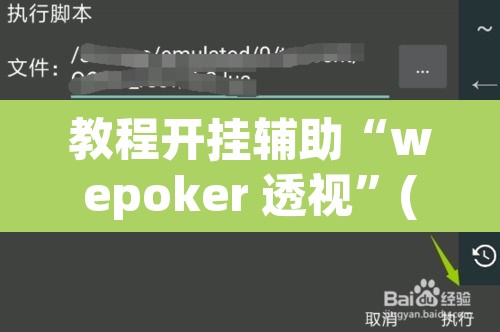 教程开挂辅助“wepoker 透视”(透视挂)辅助透视教程