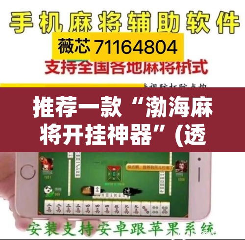 推荐一款“渤海麻将开挂神器”(透视挂)辅助透视教程