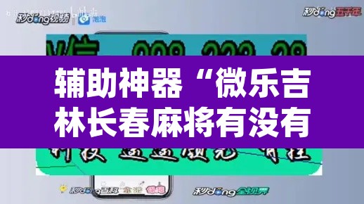 辅助神器“微乐吉林长春麻将有没有挂”(透视挂)辅助透视教程