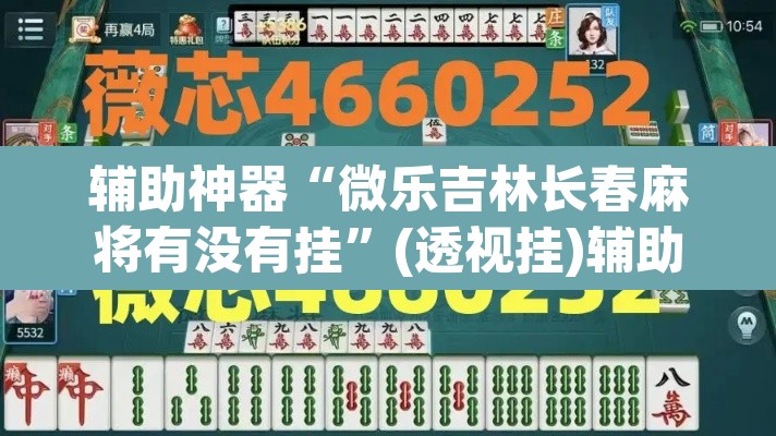 辅助神器“微乐吉林长春麻将有没有挂”(透视挂)辅助透视教程