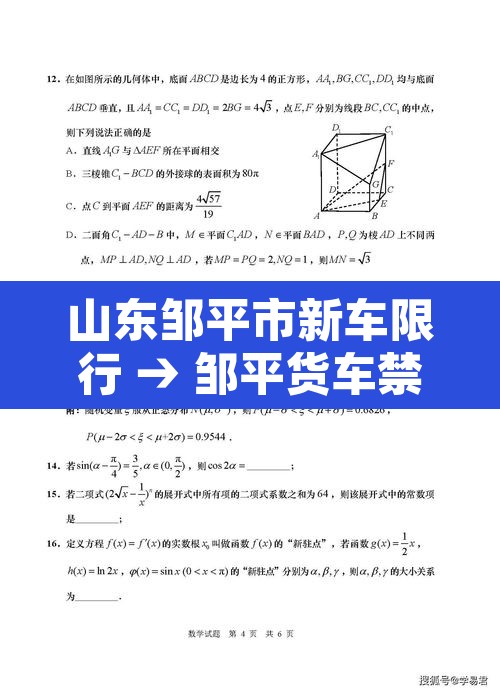 山东邹平市新车限行 → 邹平货车禁行拍照路段
