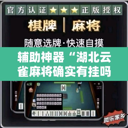 辅助神器“湖北云雀麻将确实有挂吗”(透视挂)辅助透视教程