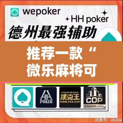 推荐一款“微乐麻将可以开挂吗”(透视挂)辅助透视教程