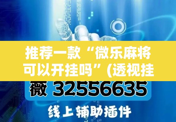 推荐一款“微乐麻将可以开挂吗”(透视挂)辅助透视教程
