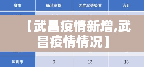 【武昌疫情新增,武昌疫情情况】