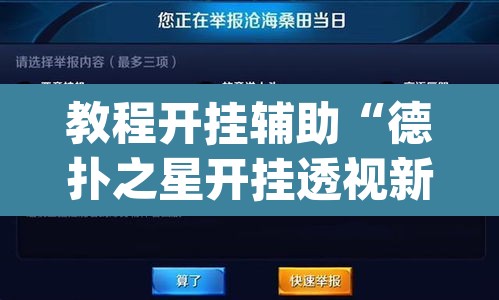 教程开挂辅助“德扑之星开挂透视新款	”(透视挂)辅助透视教程