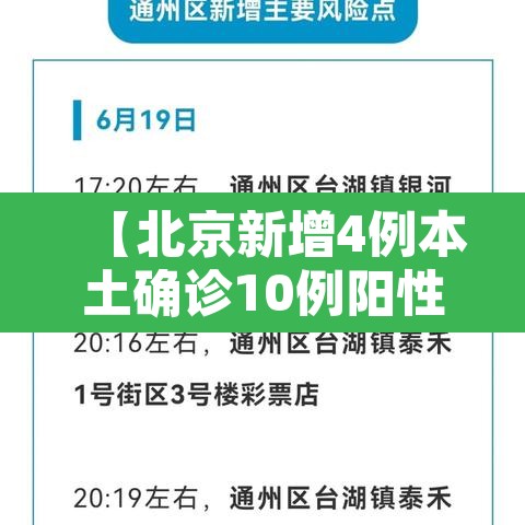 【北京新增4例本土确诊10例阳性,北京新增4例本地确诊行动轨迹】 【北京新增4例本土确诊10例阳性,北京新增4例本地确诊行动轨迹】