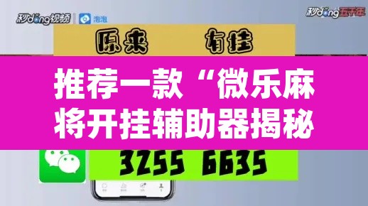 推荐一款“微乐麻将开挂辅助器揭秘”(透视挂)辅助透视教程