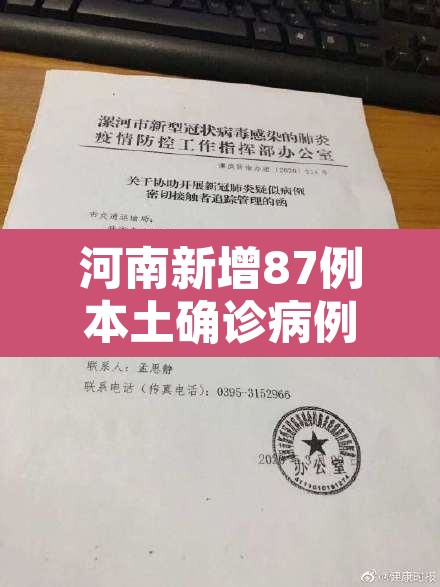 河南新增87例本土确诊病例—（河南新增1例本土病例行动轨迹）