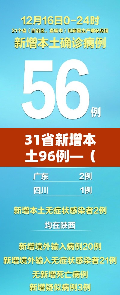 31省新增本土96例—（31省新增109例 其中本土93例）