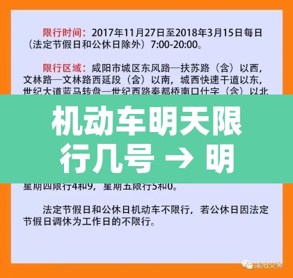 机动车明天限行几号 → 明天限行规定