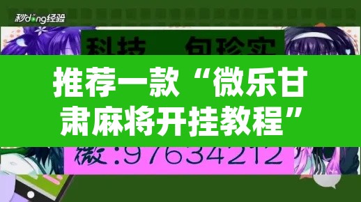 推荐一款“微乐甘肃麻将开挂教程	”(透视挂)辅助透视教程