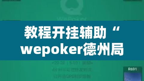 教程开挂辅助“wepoker德州局有挂吗	”(透视挂)辅助透视教程