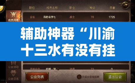 辅助神器“川渝十三水有没有挂辅助”(透视挂)辅助透视教程