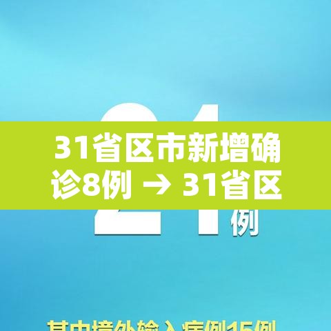 31省区市新增确诊8例 → 31省区市新增确诊病例111例