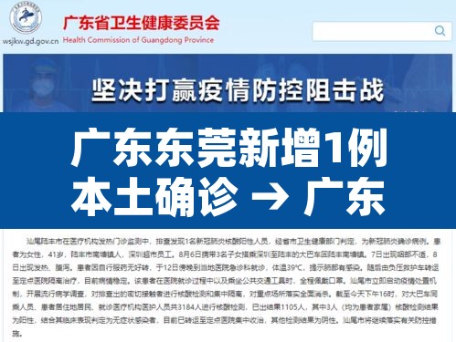 广东东莞新增1例本土确诊 → 广东东莞新增确诊病例
