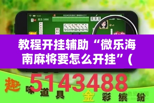 教程开挂辅助“微乐海南麻将要怎么开挂	”(透视挂)辅助透视教程