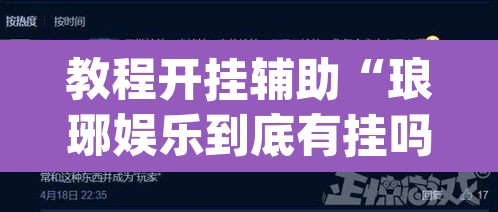 教程开挂辅助“琅琊娱乐到底有挂吗”(透视挂)辅助透视教程