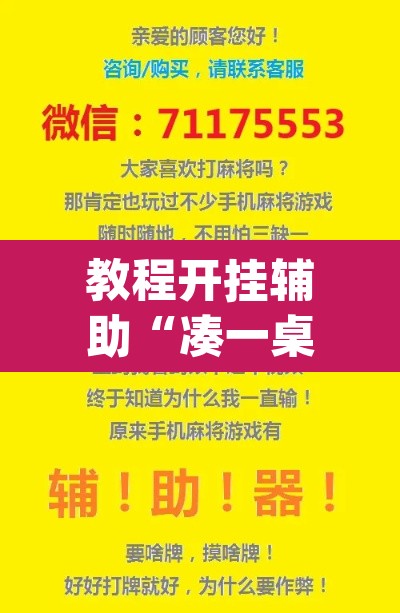 教程开挂辅助“凑一桌游戏开挂辅助器	”(透视挂)辅助透视教程