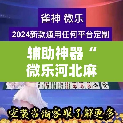 辅助神器“微乐河北麻将万能挂免费下载	”(透视挂)辅助透视教程