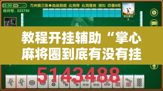 教程开挂辅助“掌心麻将圈到底有没有挂	”(透视挂)辅助透视教程