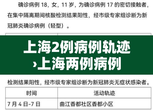 上海2例病例轨迹›上海两例病例