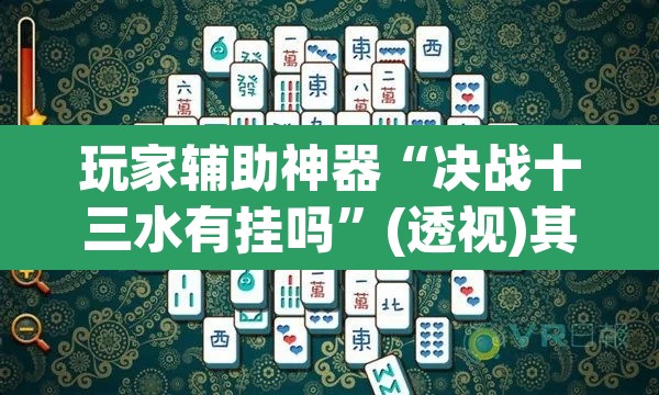 玩家辅助神器“决战十三水有挂吗	”(透视)其实确实有挂