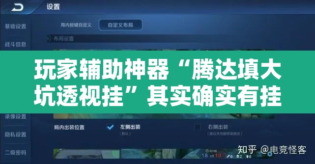 玩家辅助神器“腾达填大坑透视挂”其实确实有挂