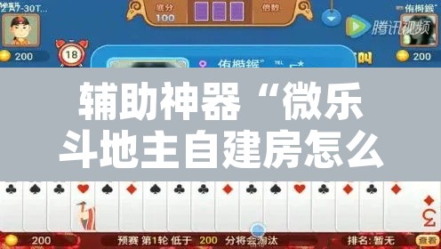 辅助神器“微乐斗地主自建房怎么拿好牌”其实确实有挂