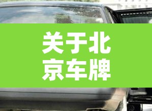 关于北京车牌现在多少钱的信息