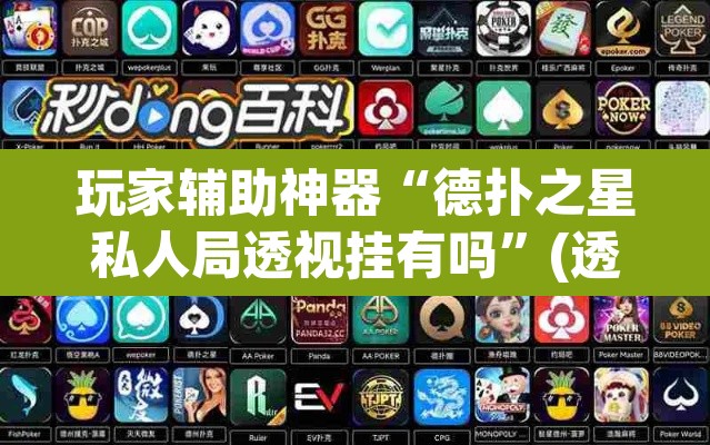 玩家辅助神器“德扑之星私人局透视挂有吗”(透视挂)辅助透视教程