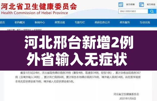 河北邢台新增2例外省输入无症状 → 河北邢台新增2例外省输入新冠病毒阳性无症状感染者
