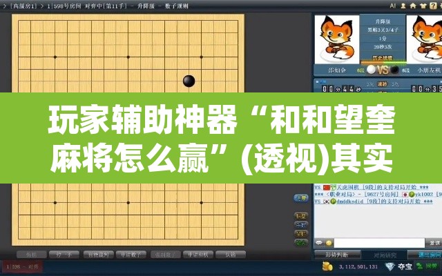 玩家辅助神器“和和望奎麻将怎么赢”(透视)其实确实有挂