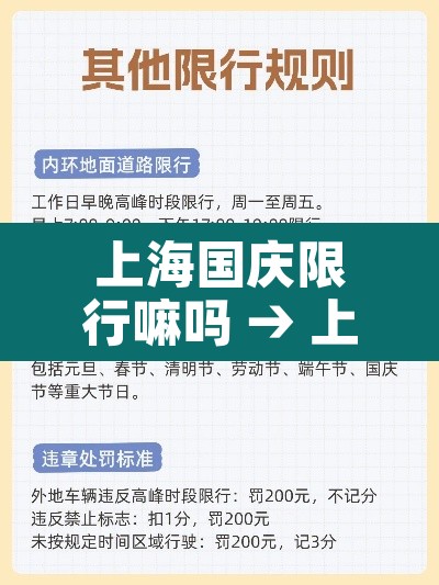 上海国庆限行嘛吗 → 上海国庆限行时间安排