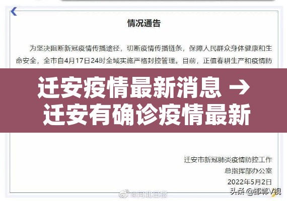 迁安疫情最新消息 → 迁安有确诊疫情最新消息