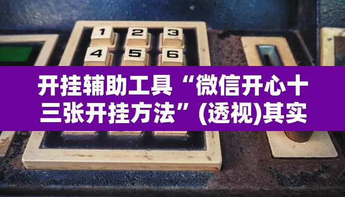 开挂辅助工具“微信开心十三张开挂方法”(透视)其实确实有挂
