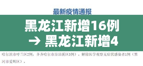 黑龙江新增16例 → 黑龙江新增47例