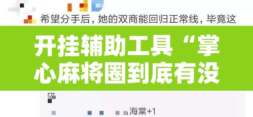 开挂辅助工具“掌心麻将圈到底有没有挂”其实确实有挂