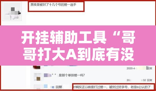 开挂辅助工具“哥哥打大A到底有没有挂”附辅助神器开挂脚本详细步骤