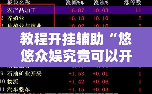 教程开挂辅助“悠悠众娱究竟可以开挂吗”(透视挂)辅助透视教程