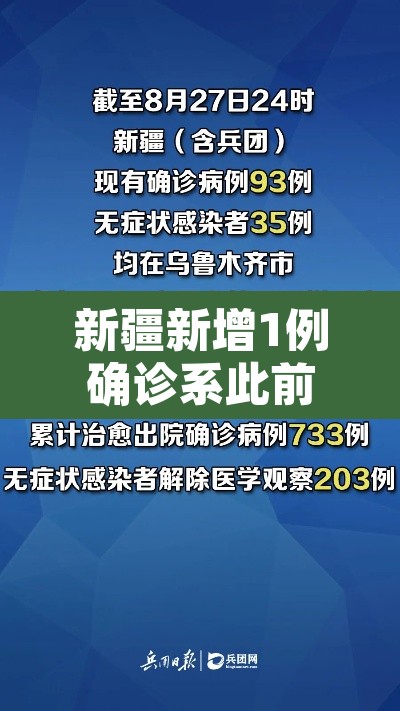 新疆新增1例确诊系此前感染者丈夫：新疆新增一例确诊病例