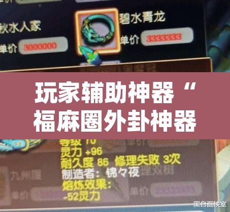 玩家辅助神器“福麻圈外卦神器”(透视)其实确实有挂