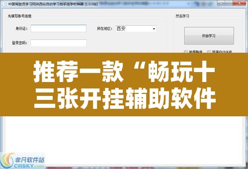 推荐一款“畅玩十三张开挂辅助软件”其实确实有挂