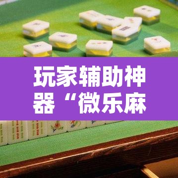 玩家辅助神器“微乐麻将挂试用一天”其实确实有挂