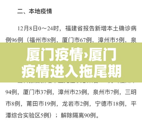 厦门疫情›厦门疫情进入拖尾期 厦门疫情›厦门疫情进入拖尾期