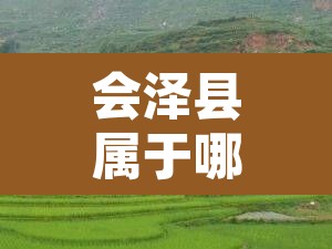 会泽县属于哪个市 → 会泽是哪个地区
