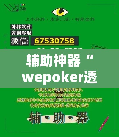 辅助神器“wepoker透视脚本下载	”(透视挂)辅助透视教程